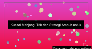 cara bermain mahjong agar menang