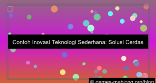 contoh inovasi teknologi sederhana