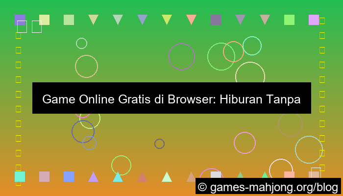 ilustrasi game online gratis di browser