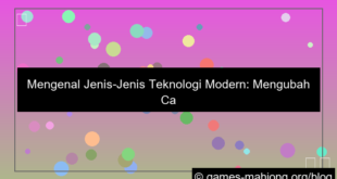 grafik jenis jenis teknologi modern