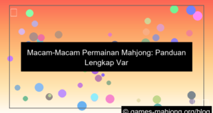 macam macam permainan mahjong