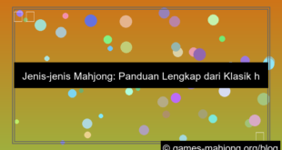 ilustrasi mahjong apa saja jenisnya