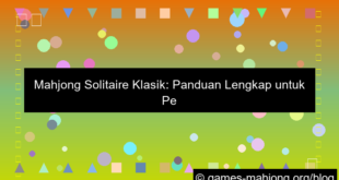 desain mahjong solitaire klasik