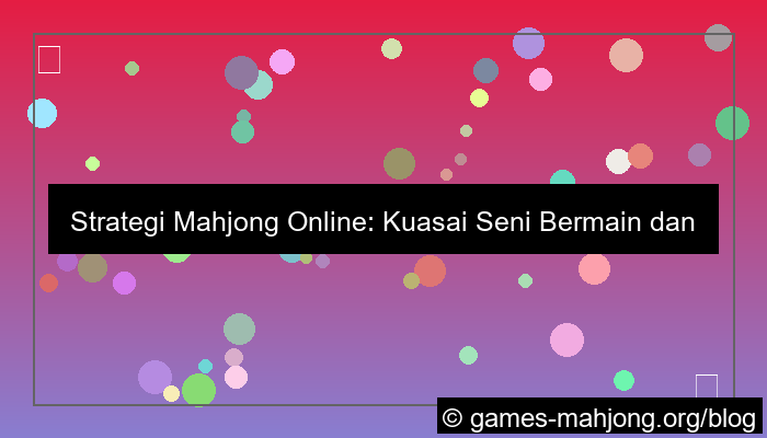 strategi mahjong online