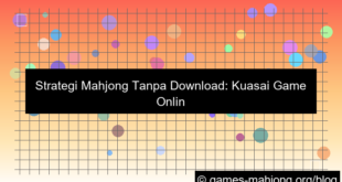 strategi mahjong tanpa download