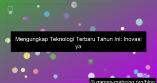 teknologi terbaru tahun ini