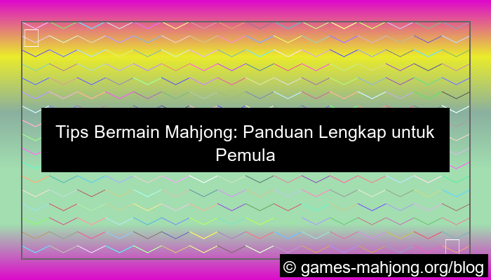 tips bermain mahjong