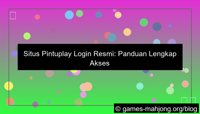 situs pintuplay login