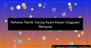 grafik ayam aduan teknik tarung