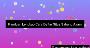 cara daftar situs sabung ayam