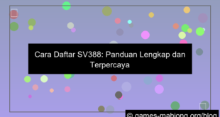 cara daftar sv388