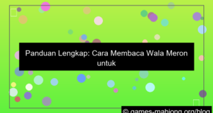 cara membaca wala meron