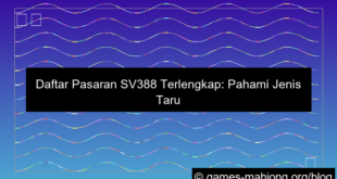 daftar pasaran sv388