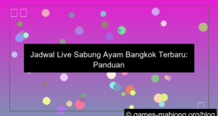jadwal live sabung ayam bangkok