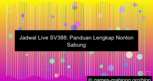 visual jadwal live sv388