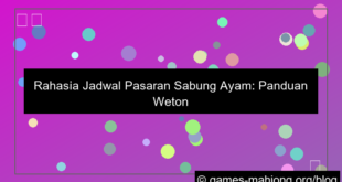 jadwal pasaran sabung ayam