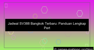 jadwal sv388 bangkok