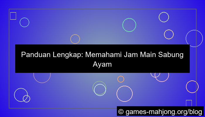 gambar jam main sabung ayam