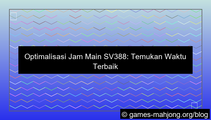 jam main sv388