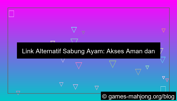 ilustrasi link alternatif sabung ayam