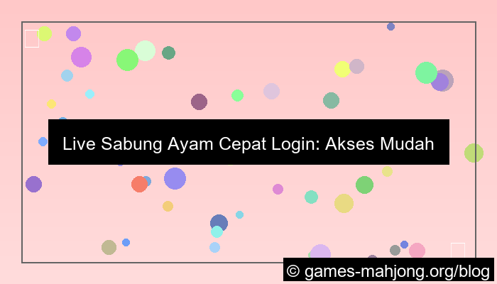 live sabung ayam cepat login