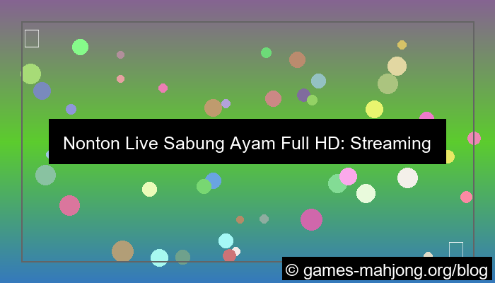 live sabung ayam full hd