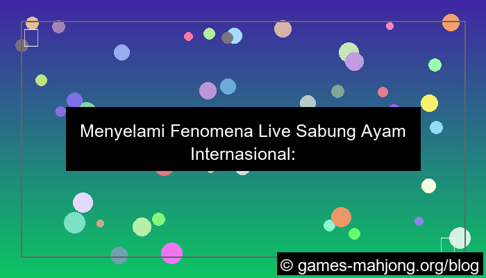 live sabung ayam internasional