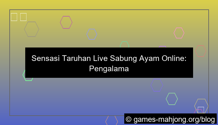 live sabung ayam online