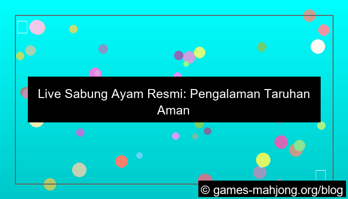 live sabung ayam resmi