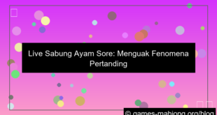 live sabung ayam sore