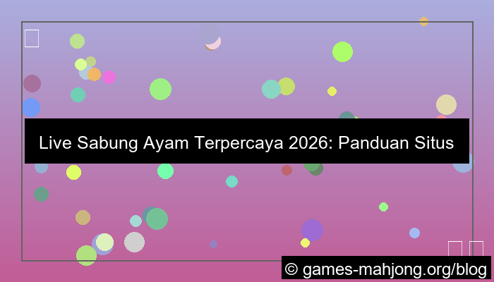 ilustrasi live sabung ayam terpercaya 2026