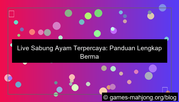 live sabung ayam terpercaya