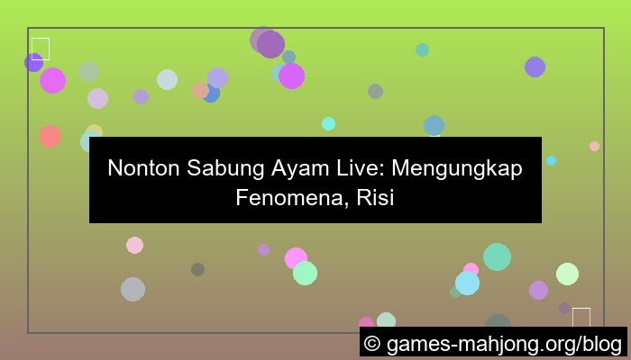 nonton sabung ayam live