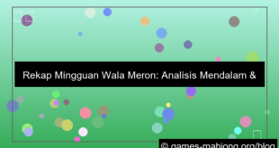 ilustrasi rekap mingguan wala meron