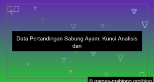 sabung ayam data pertandingan