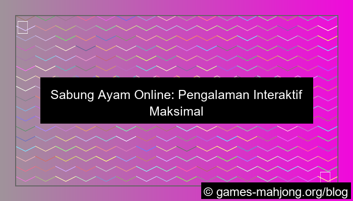 sabung ayam dengan live chat