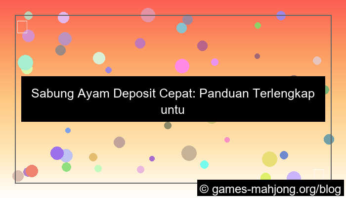 ilustrasi sabung ayam deposit cepat