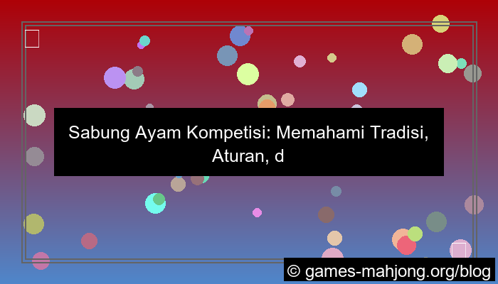 sabung ayam kompetisi