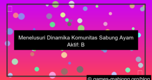 sabung ayam komunitas aktif