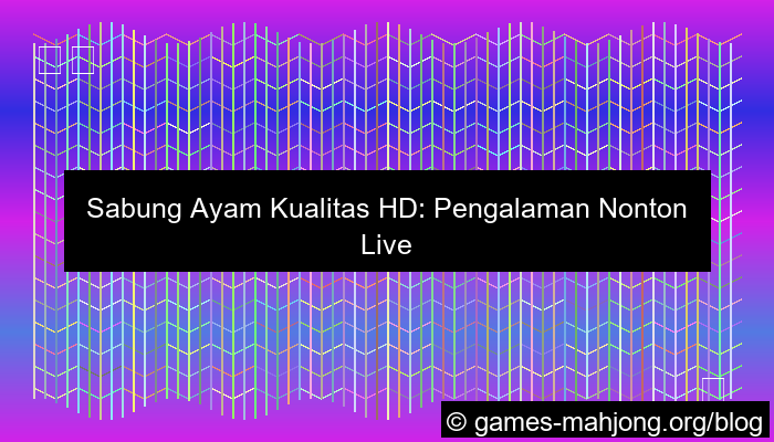 sabung ayam kualitas hd