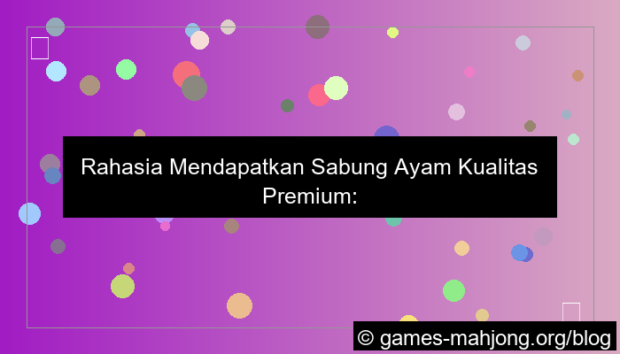 sabung ayam kualitas premium