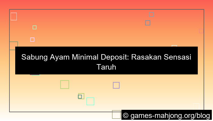 grafik sabung ayam minimal deposit