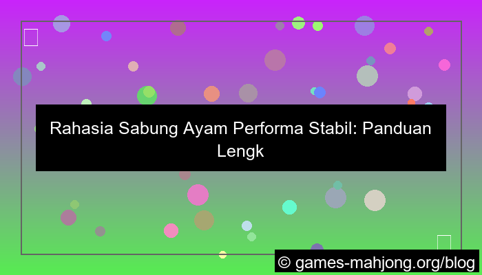 sabung ayam performa stabil