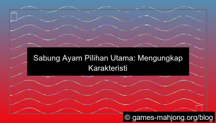 sabung ayam pilihan utama