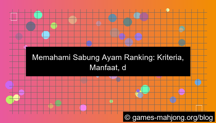 grafik sabung ayam ranking