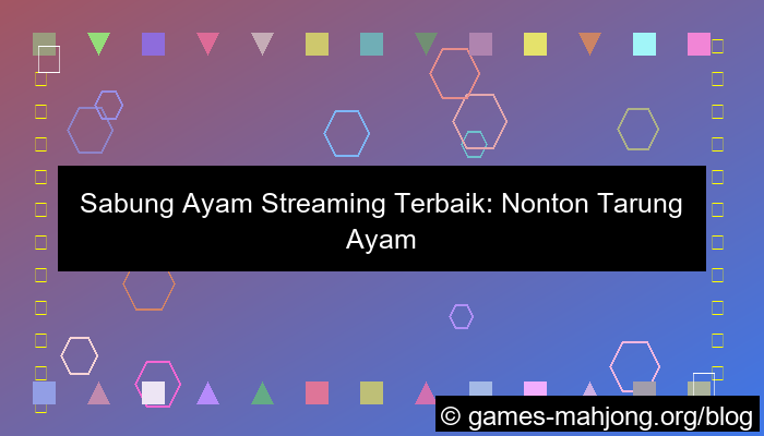 sabung ayam streaming