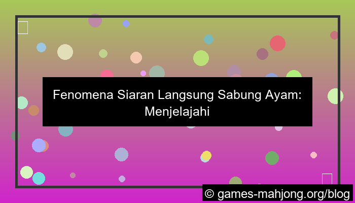 siaran langsung sabung ayam