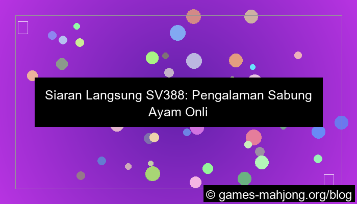 gambar siaran langsung sv388
