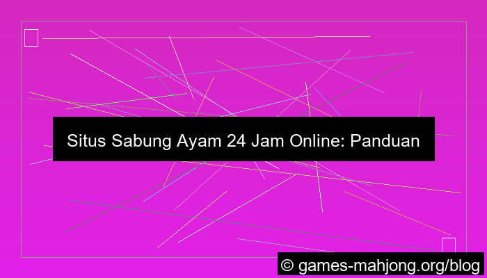 desain situs sabung ayam 24 jam