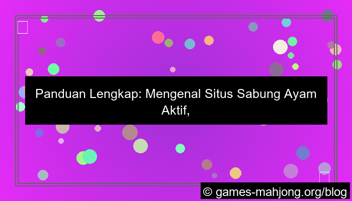 desain situs sabung ayam aktif